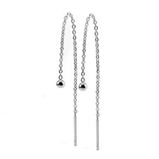 Ocelové náušnice řetízkové