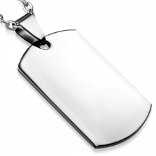 Ocelový přívěšek - destička vojenská známka