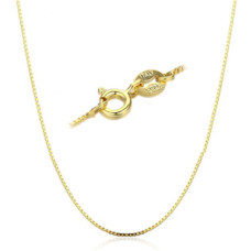 Zlacený stříbrný řetízek - čtverový, délka 40 cm