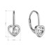 Stříbrné náušnice srdce se zirkonem