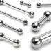 Piercing činka 1,2 x 11 mm, kuličky 4 mm