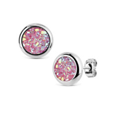 Ocelové náušnice DRUZY Rose