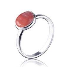 Stříbrný prsten Watermelon Quartz