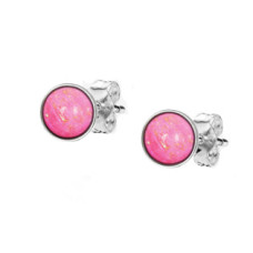 Stříbrné opálové náušnice