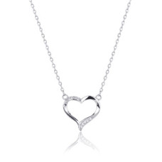 Střibrný náhrdelník srdce
