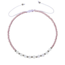 Textilní Miyuki náramek fialový ametyst