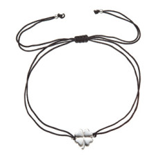 Kabbalah náramek se stříbrným čtyřlístkem