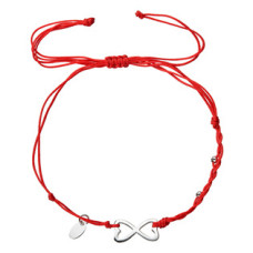 Kabbalah náramek se stříbrným nekonečnem