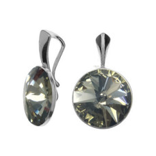 Stříbrný přívěšek Crystals from Swarovski, Black Diamond