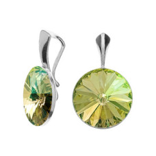 Stříbrný přívěšek Crystals from Swarovski, Luminous Green