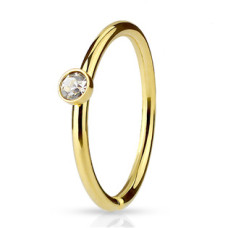 Zlacený piercing do nosu/ucha kruh