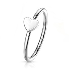 Piercing do nosu/ucha kruh se srdíčkem