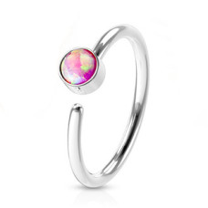 Piercing do nosu/ucha kruh, opál
