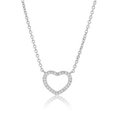 Střibrný náhrdelník srdce