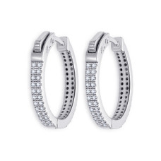 Stříbrné náušnice kruhy se zirkony