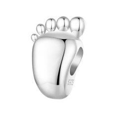 Stříbrný přívěšek korálek dětská stopa