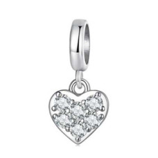 Stříbrný přívěšek korálek srdce