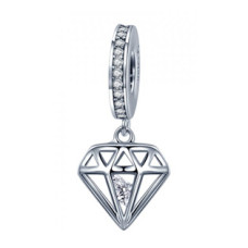 Stříbrný přívěšek korálek diamant