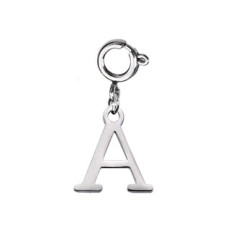 Ocelový přívěsek s karabinou - písmeno 