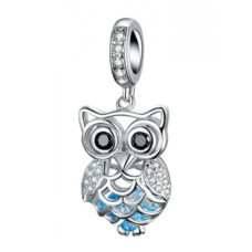 Stříbrný přívěšek korálek na náremek sovička