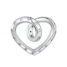 Stříbrný přívěšek korálek na náramek srdce