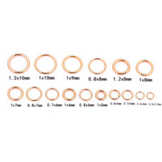 Zlacený ocelový kroužek 1,0 x 6 mm