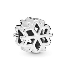 Stříbrný korálek sněhová vločka