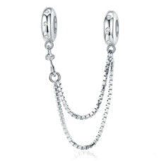 Stříbrný bezpečnostní řetízek na náramek