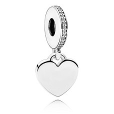 Visací stříbrný přívěsek korálek sdíčko