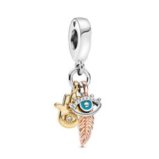 Stříbrný přívěsek korálek Hamsa