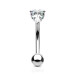 Piercing do obočí - zirkon