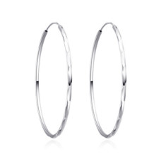 Stříbrné náušnice kruhy 60 mm