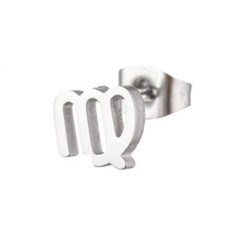 Ocelová náušnice znamení panna - 1 kus