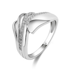 Stříbrný prsten se zirkony