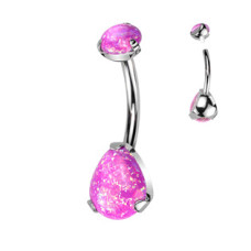 Piercing do pupíku - TITAN, opál