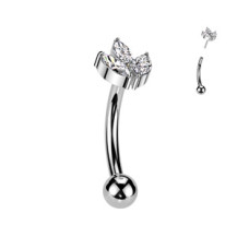 PUSH IN piercing k do obočí TITAN, 1,2 x 8 mm