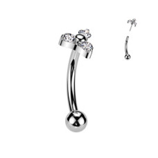 PUSH IN piercing k do obočí TITAN, 1,2 x 8 mm