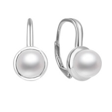 Stříbrné perlové náušnice