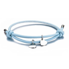 Modrý náramek se srdíčky