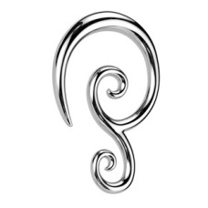 Ocelový roztahovák do ucha spirála