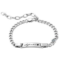 Personalizovaný ocelový náramek s destičkou