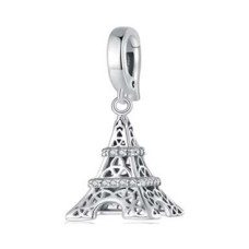 Stříbrný přívěšek korálek Eiffelava věž