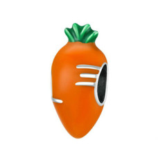 Stříbrný přívěšek korálek na náramek mrkvička