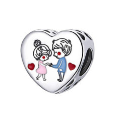 Stříbrný přívěšek korálek na náramek