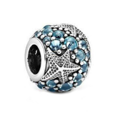 Visací stříbrný přívěšek korálek mořská hvězdice