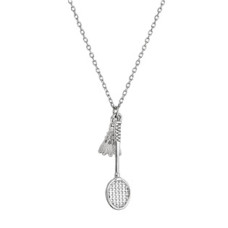 Stříbrný náhrdelník badminton