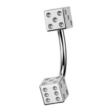 Piercing do obočí - kostky