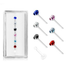 Sada 7mi piercingů do nosu