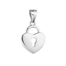 Stříbrný přívěsek zámeček srdíčko