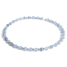 Minerální náramek přírodní Avamarín a stříbro AG925